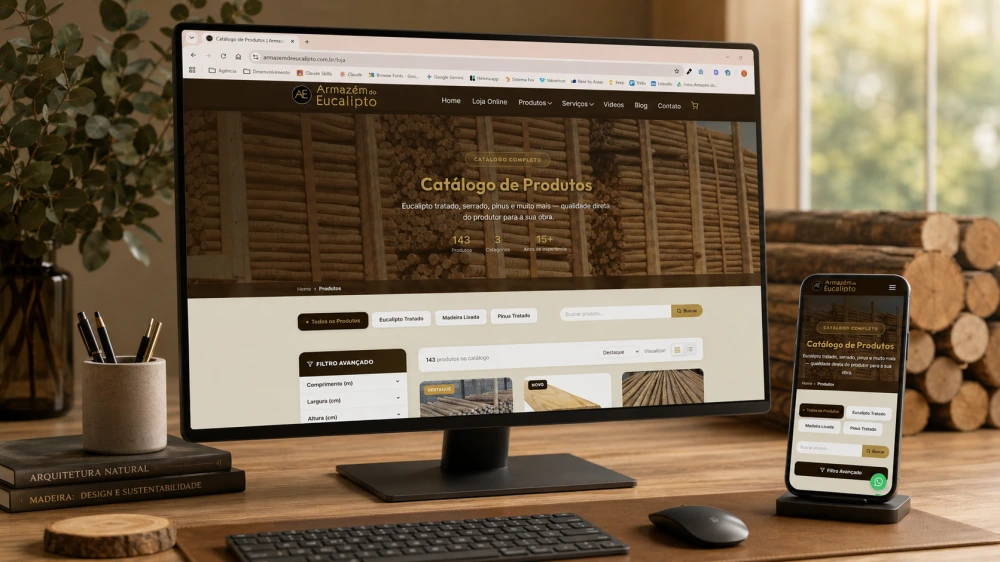 Nova Loja Online Armazém do Eucalipto: Orçamentos Rápidos e Seguros