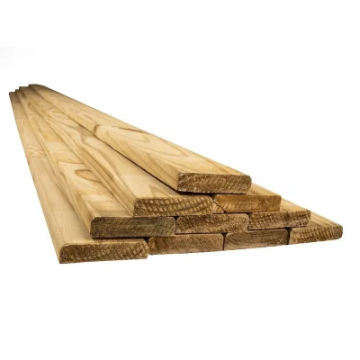 Deck de Pinus Tratado Boleado 9,5cm com 3,00m