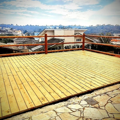 Deck de Pinus Tratado Boleado 3,5x14cm com 3,00m