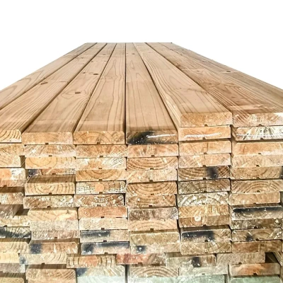 Deck Pinus Tratado Boleado 3,5x14,0cm x 3,00m